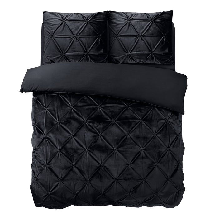 Velvet Pintuck Zwart