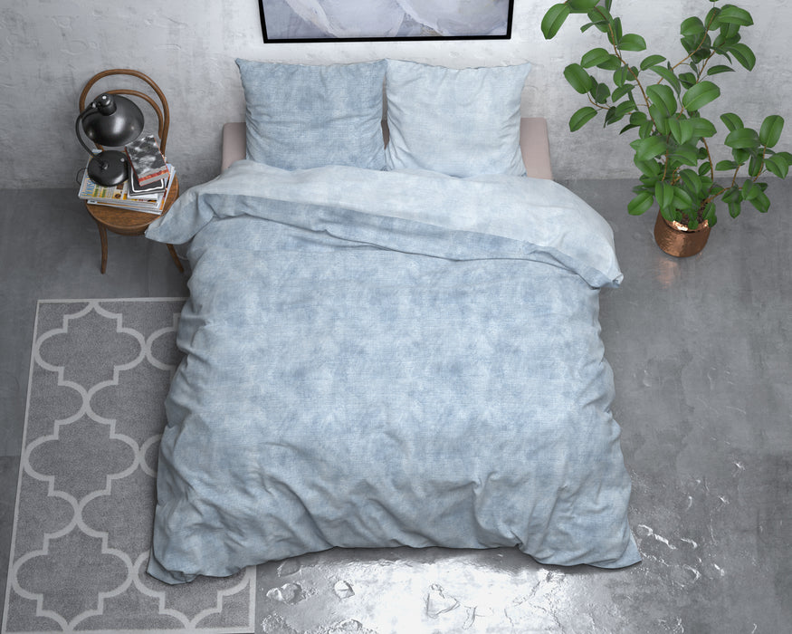 Flanel Washed Cotton Blauw