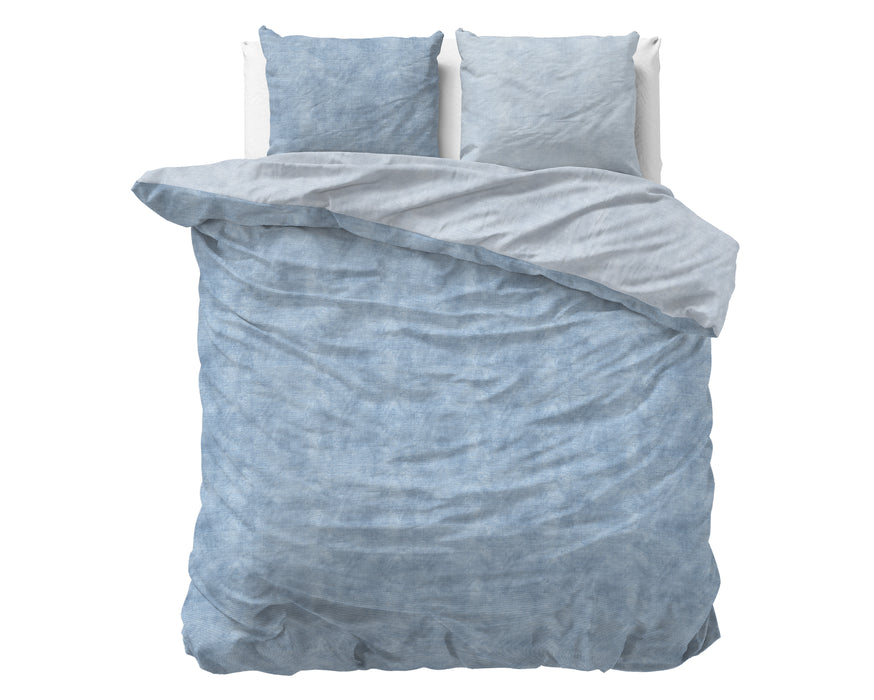 Flanel Washed Cotton Blauw