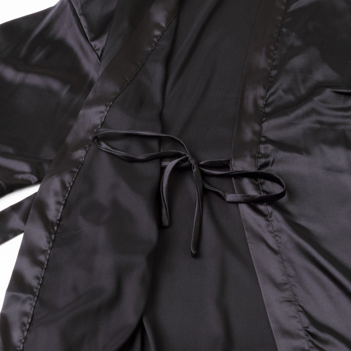 Kimono Satin Schwarz 