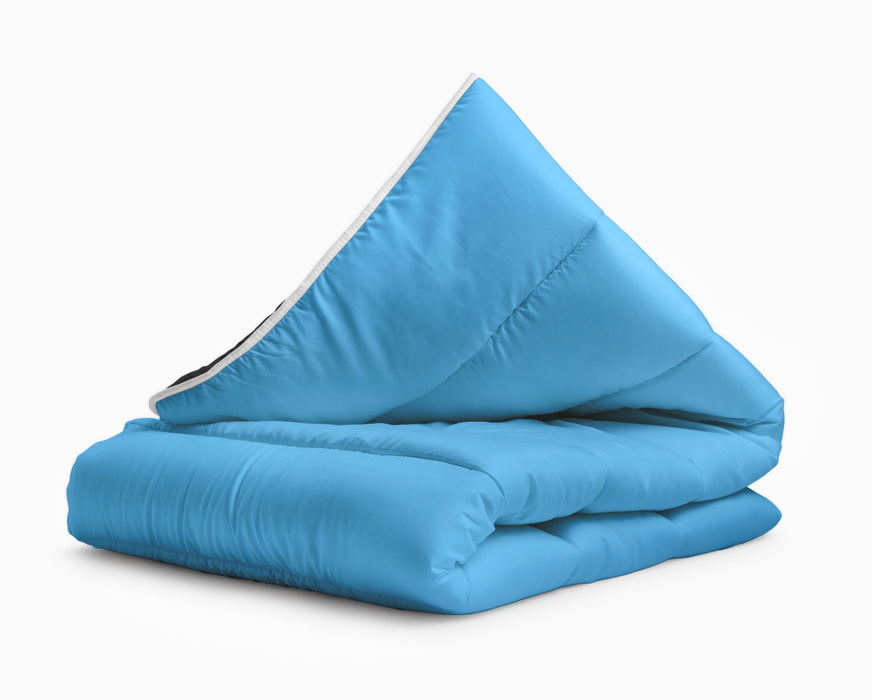 All-in one lazy dekbed Zwart/Blauw