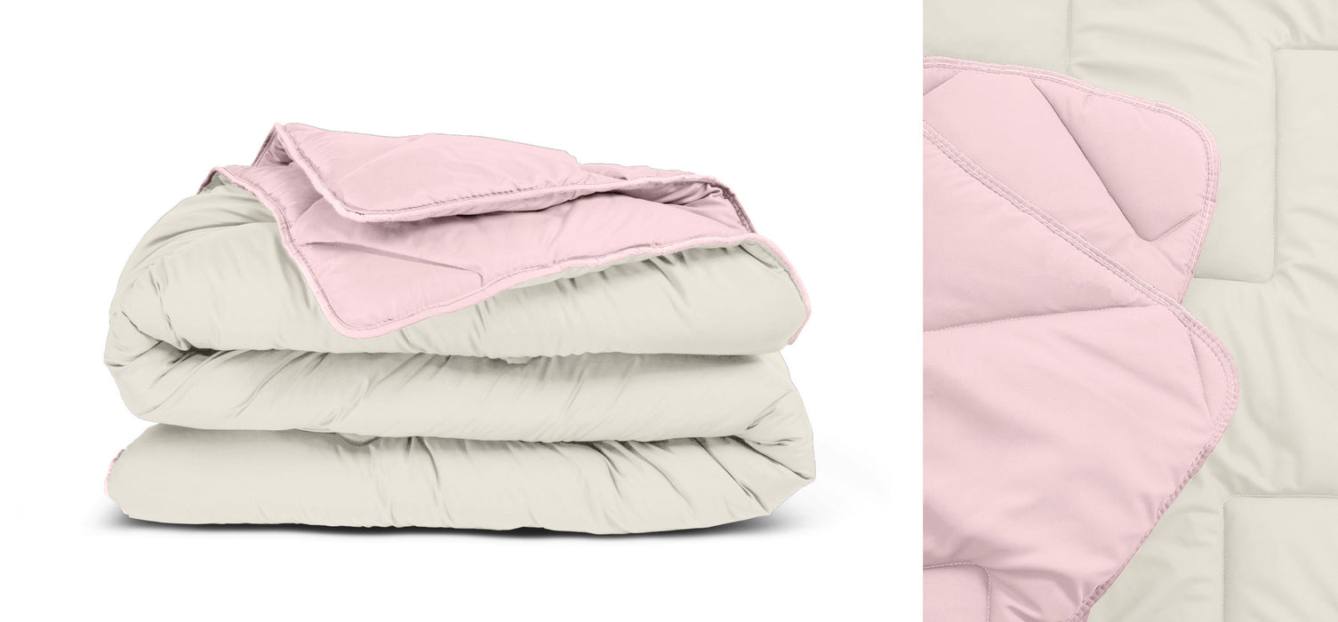 All-in One Lazy dekbed Creme/Roze