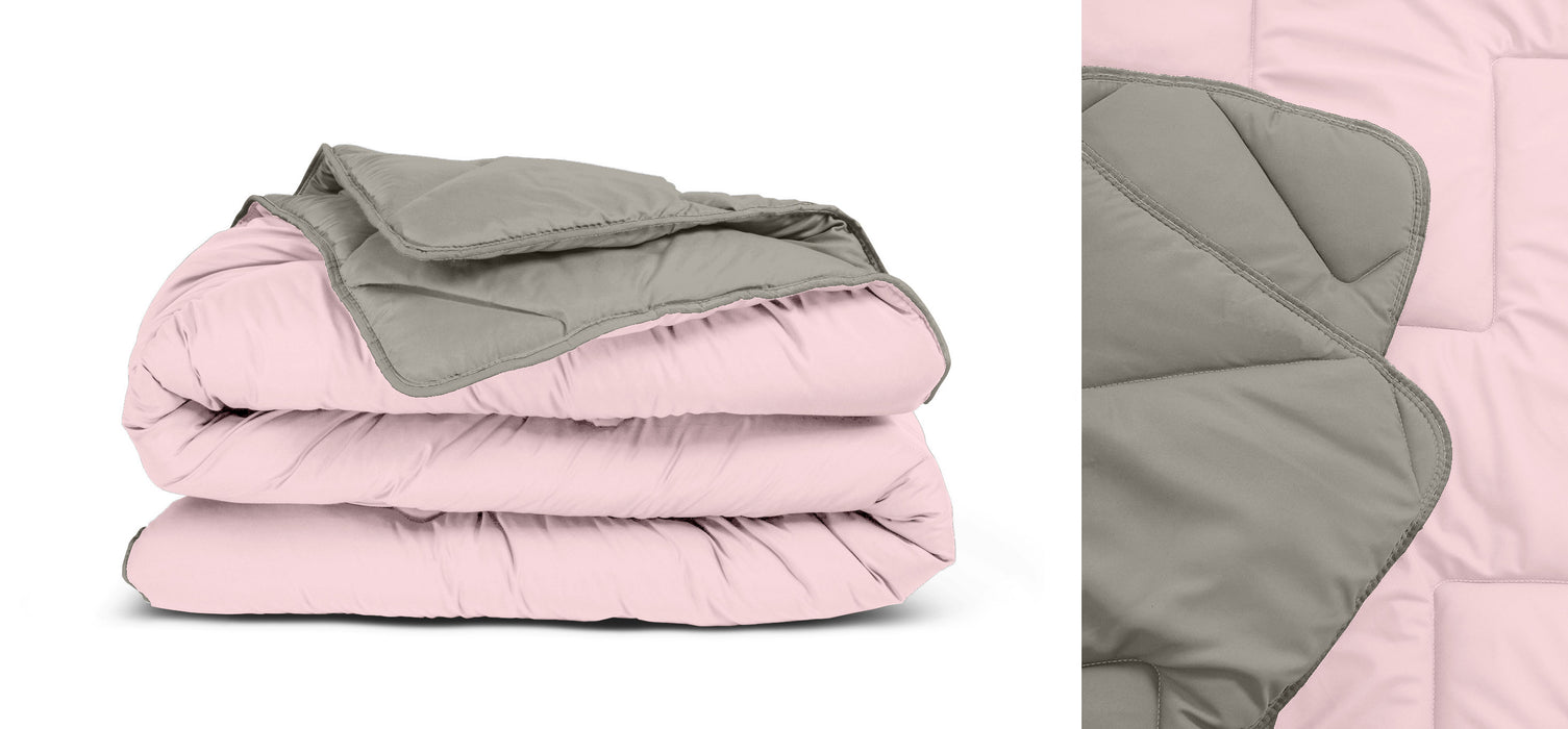 All-in One Lazy dekbed Kaki/Roze