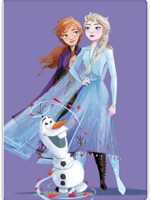 Frozen Fleece plaid Anna, Else en Olaf 100 x 140 cm